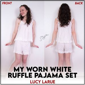 My White Ruffle Pajama Set
