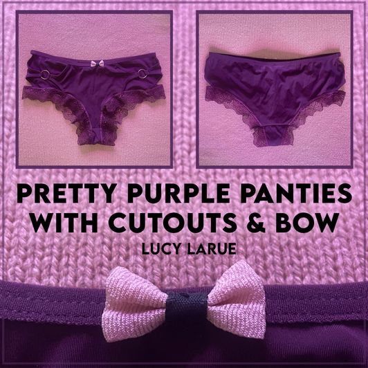 Pretty Purple Panties with Cutouts and Bow