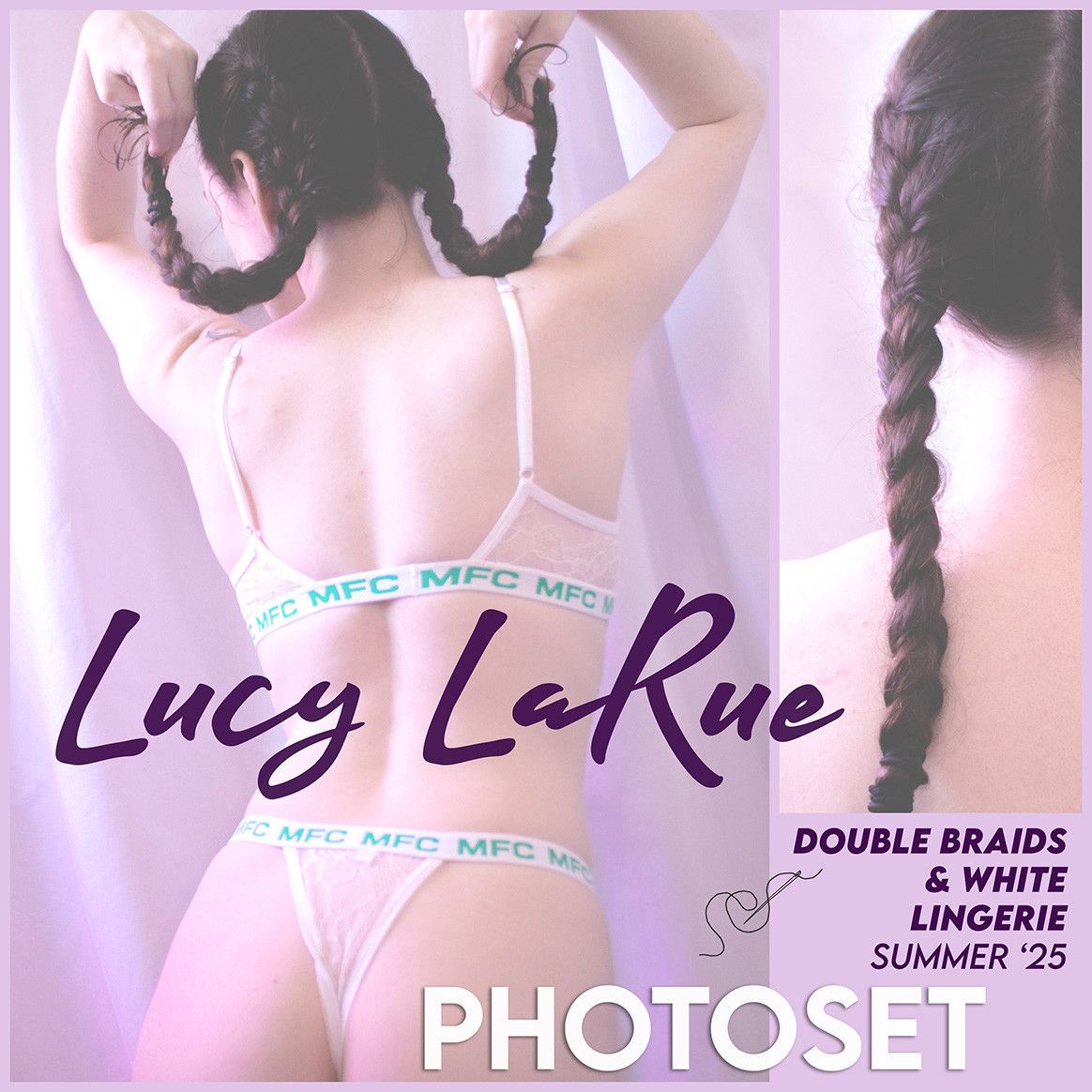 Double Braids and White Lingerie Summer 25 Photoset