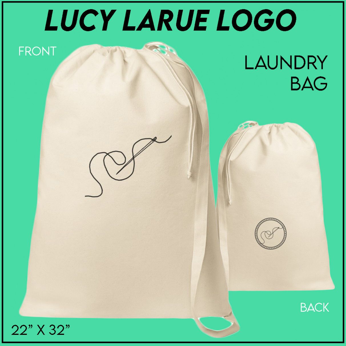 Lucy LaRue Logo Laundry Bag