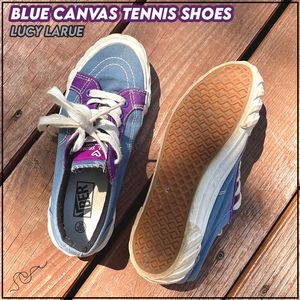 Blue Canvas Tennis Shoes
