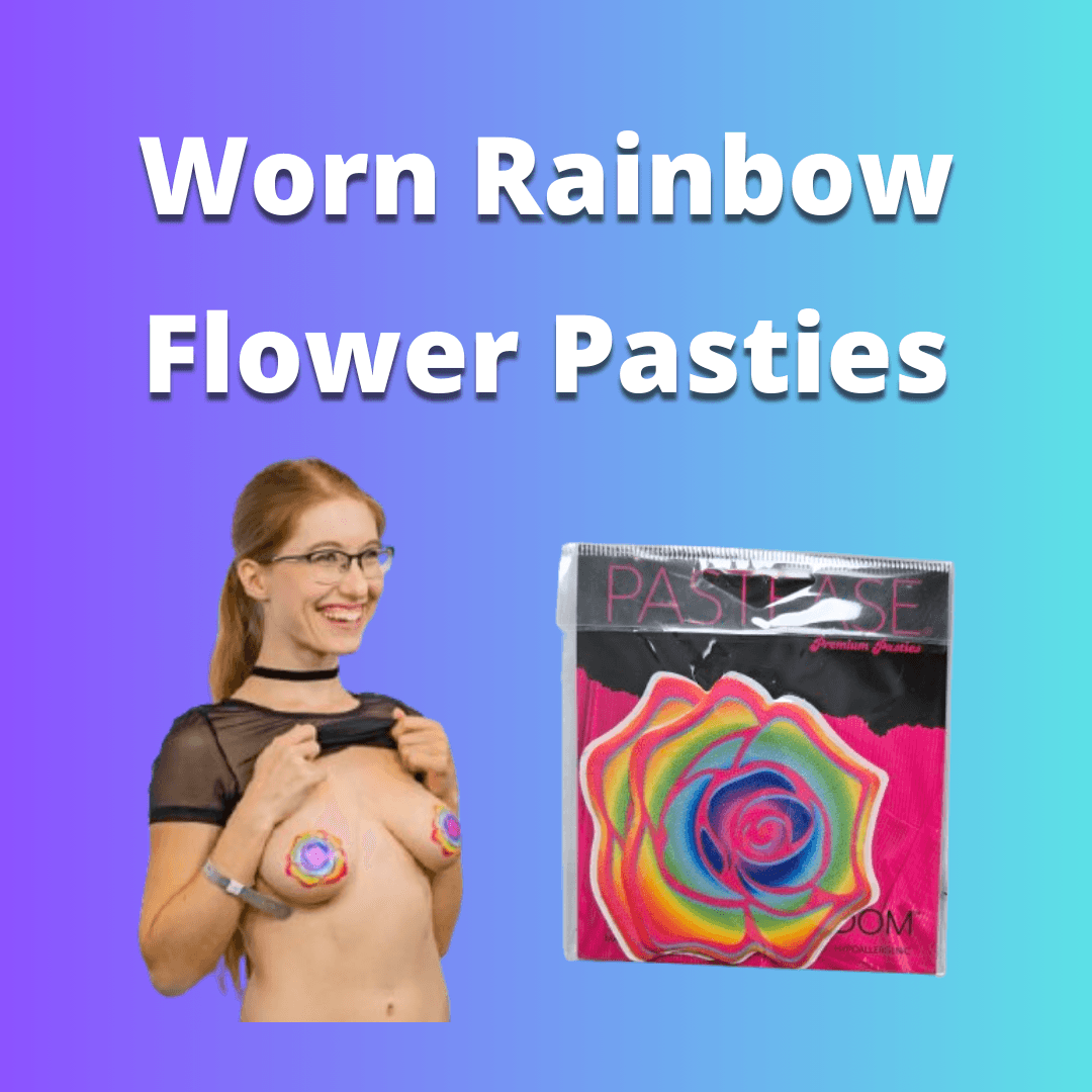 Worn Rainbow Flower Pasties