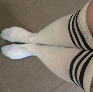 Dirty White Thigh High Sock