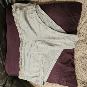 Well loved light blue cheeky Panty worn