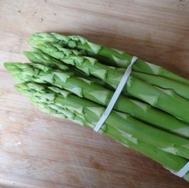 Fresh green asparagus from the market