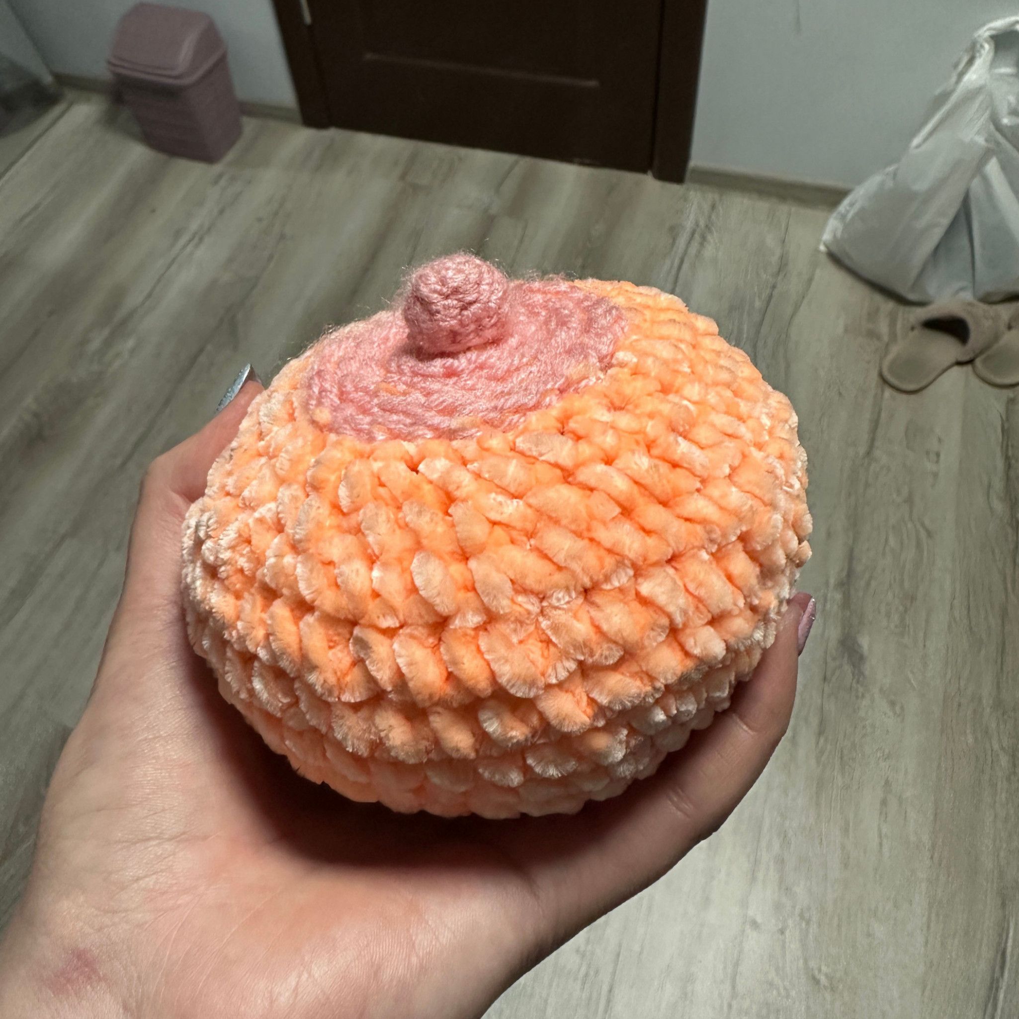 Anti Stress Boob Crochet Toy