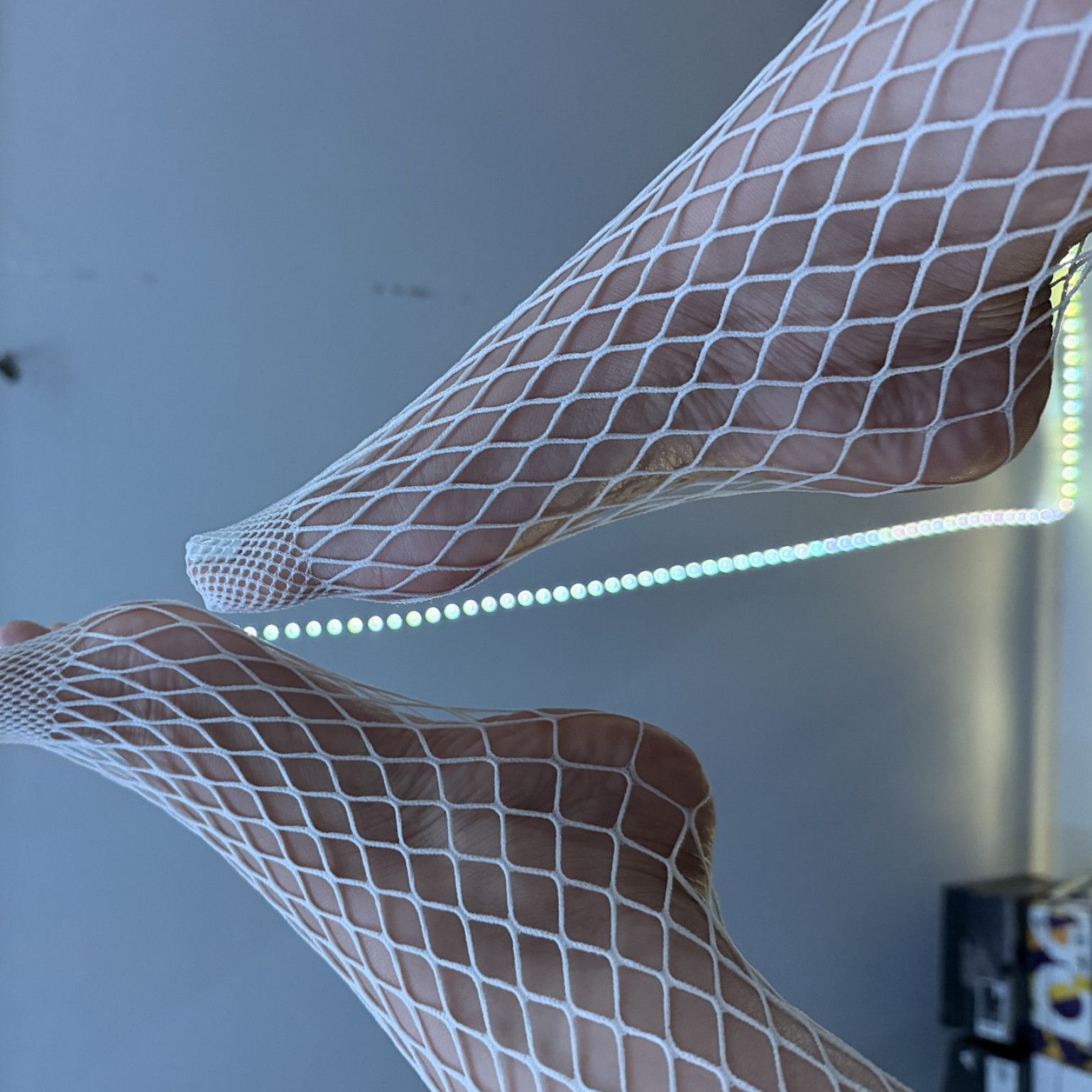 Fishnet thigh highs