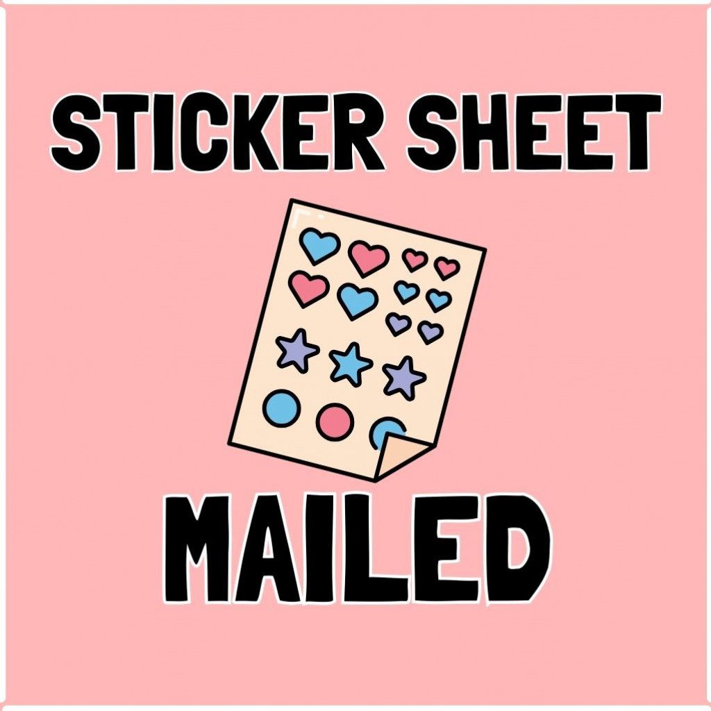 STICKER SHEET MAILED