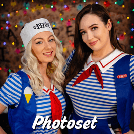 Stranger Things Scoops Ahoy Strip Photoset with Chloe Hill