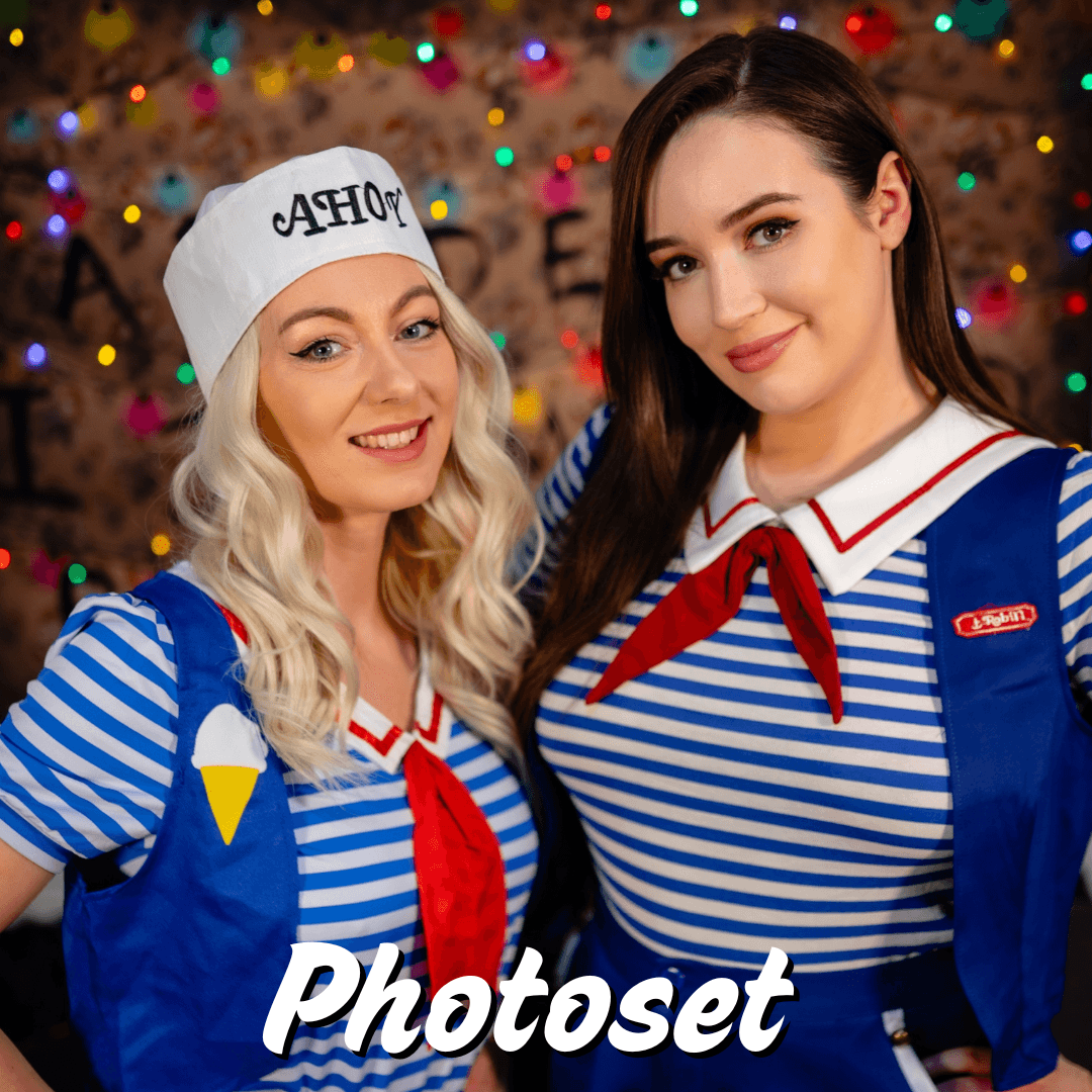 Stranger Things Scoops Ahoy Strip Photoset with Chloe Hill