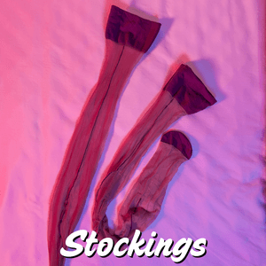 50 DOLLAR CONTEST VOTE Nude Nylon Stockings with Purple Seam