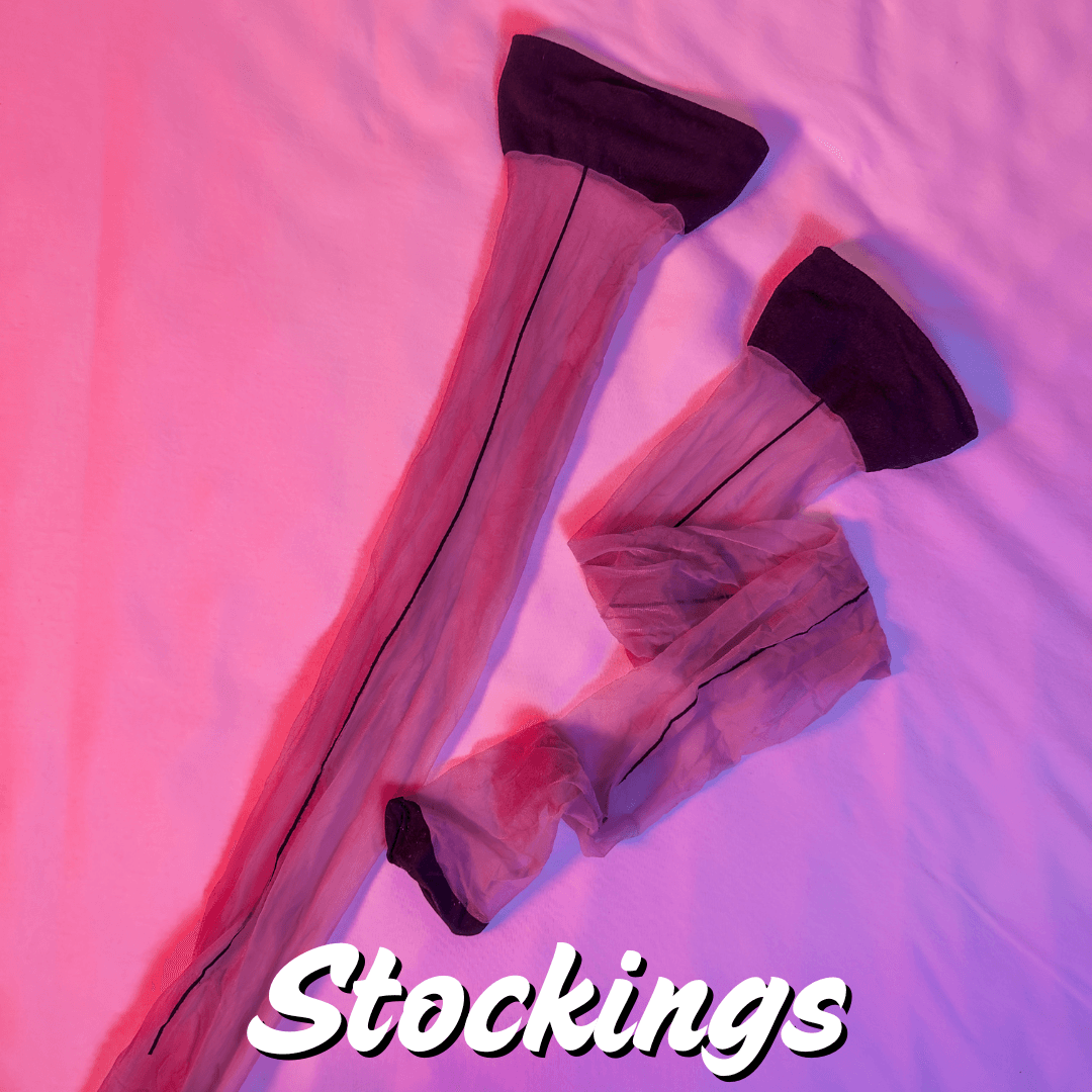 MV Awards Stockings 15 Nude Nylon Stockings with Black Seams