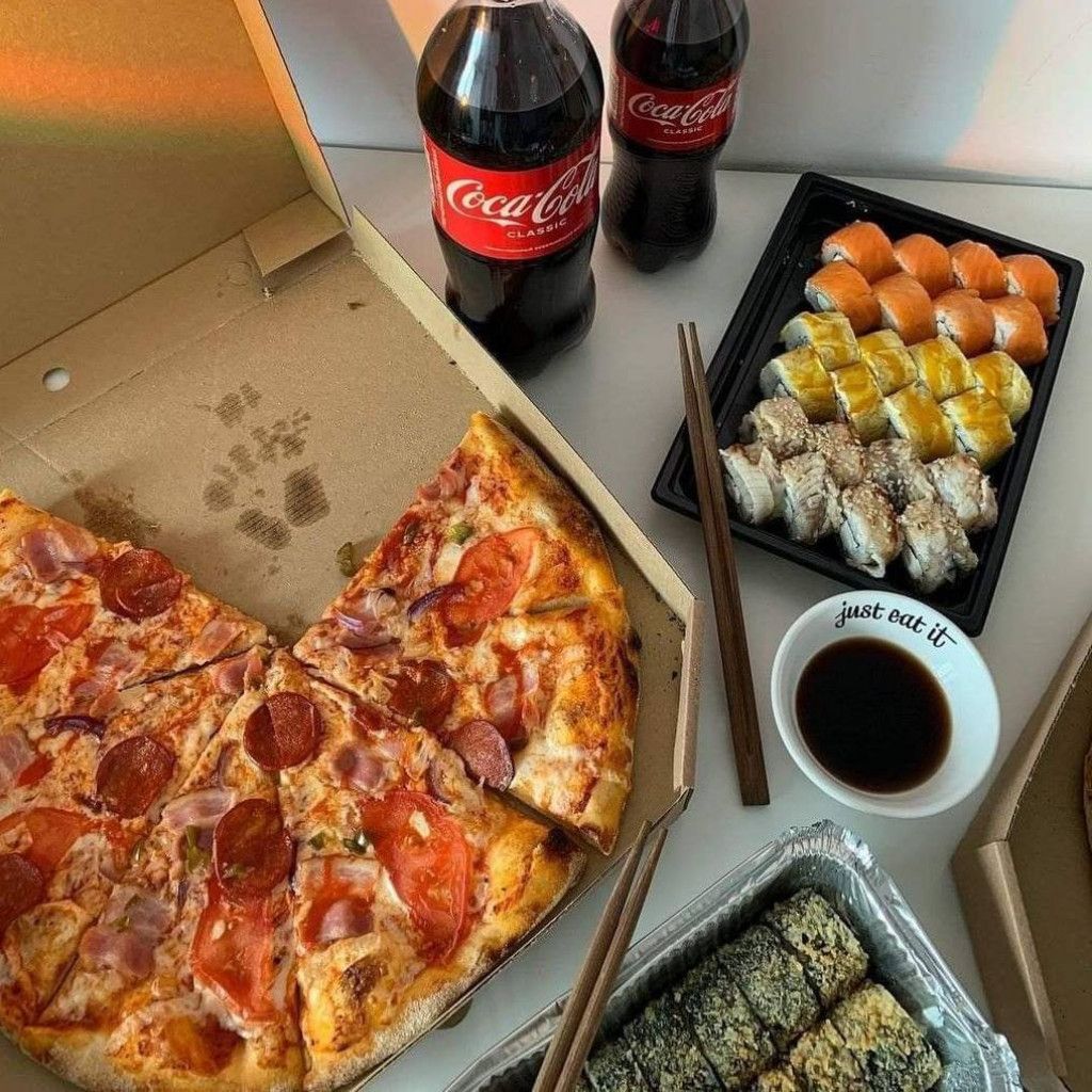 Pizza and Sushi