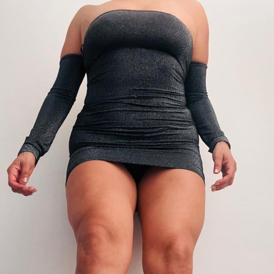 Your Latina on Fire X in an evening dress