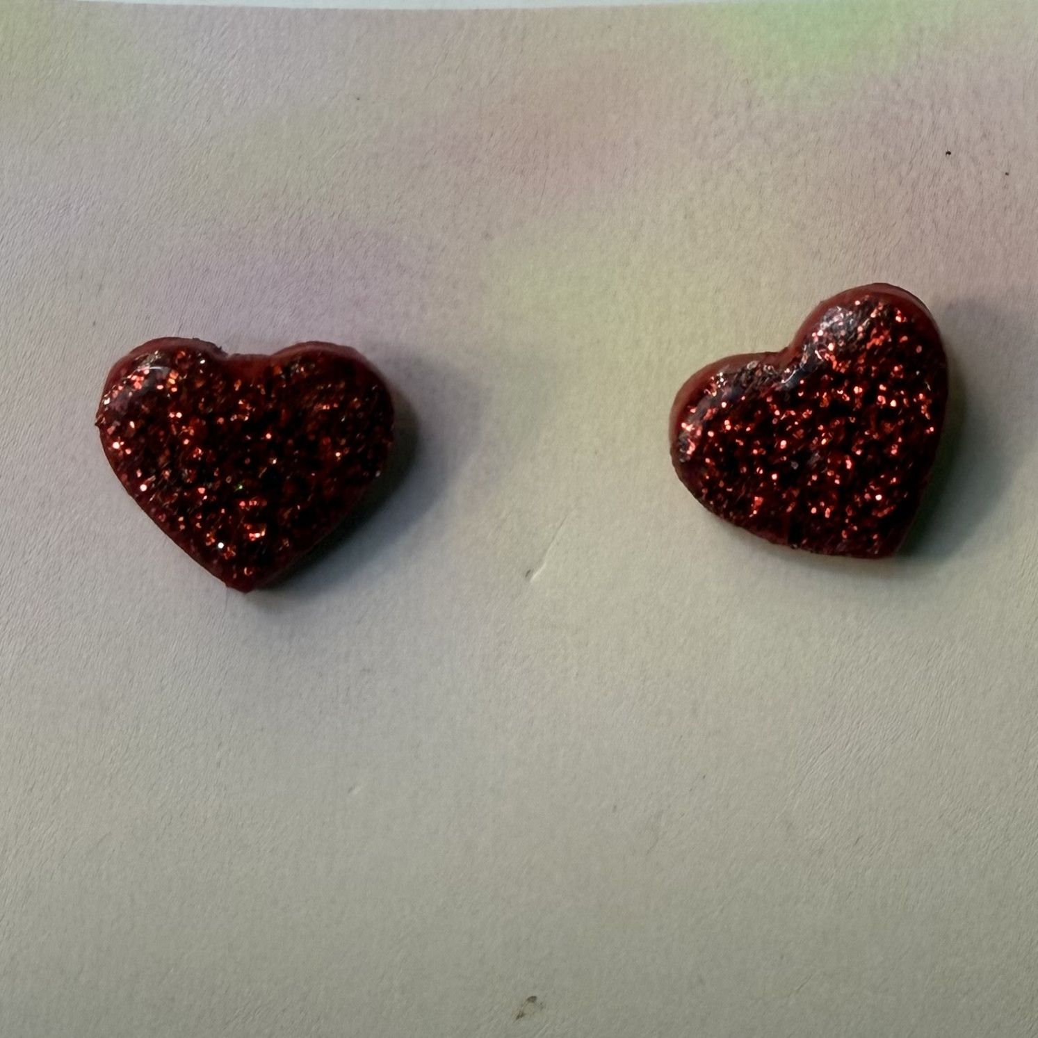 Red heart earrings
