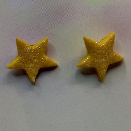 Yellow star earrings