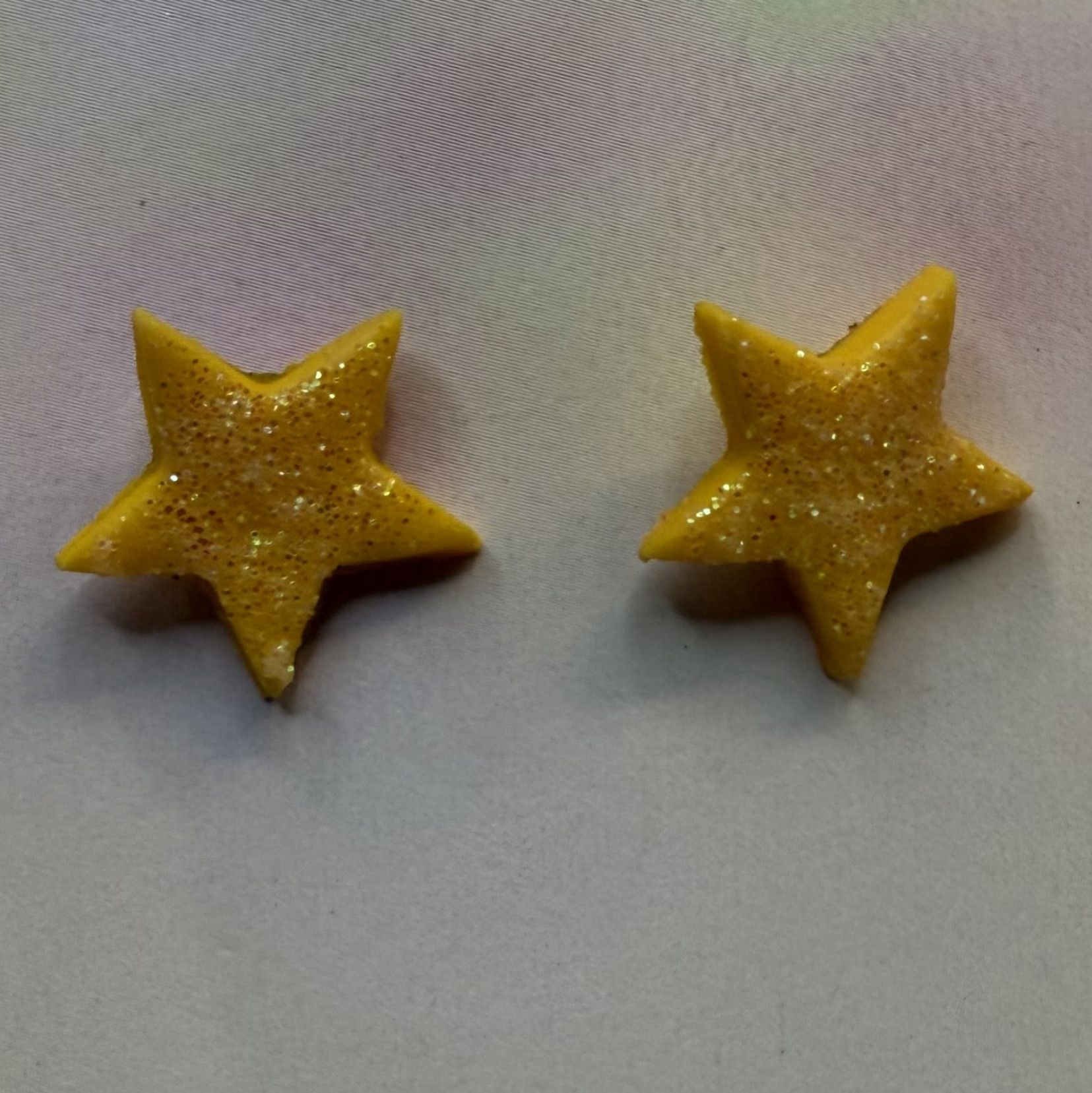 Yellow star earrings