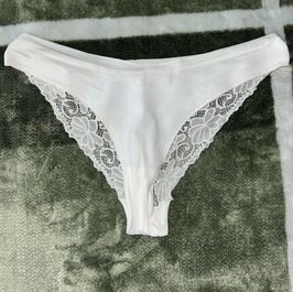 White Lace Back Used Bikini Panty