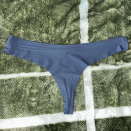 Used Dark Grey Thong Panty