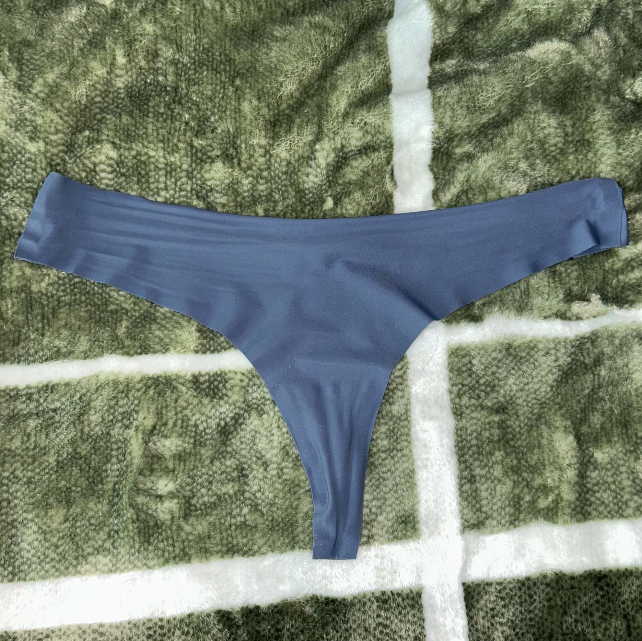Used Dark Grey Thong Panty