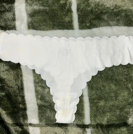 Cute used white thong panty