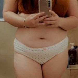 White polka dot panty