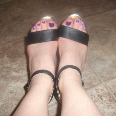 Black Strappy Wedge Heels