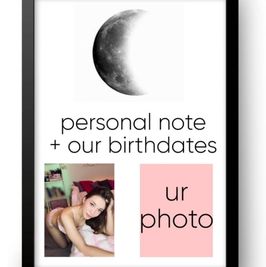 A painting with the moon phases according to our birthdays!