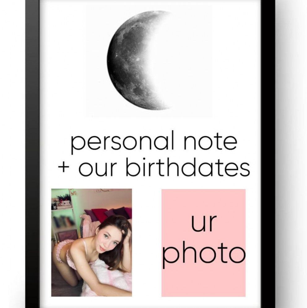 A painting with the moon phases according to our birthdays!