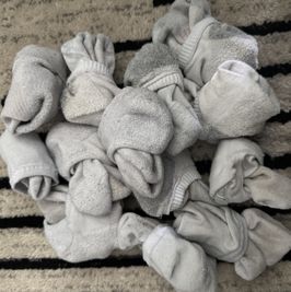 Used white socks