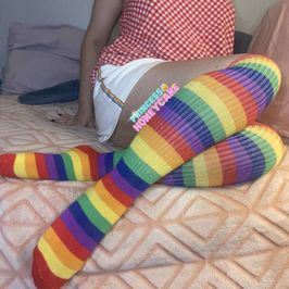 Knee High Rainbow Socks