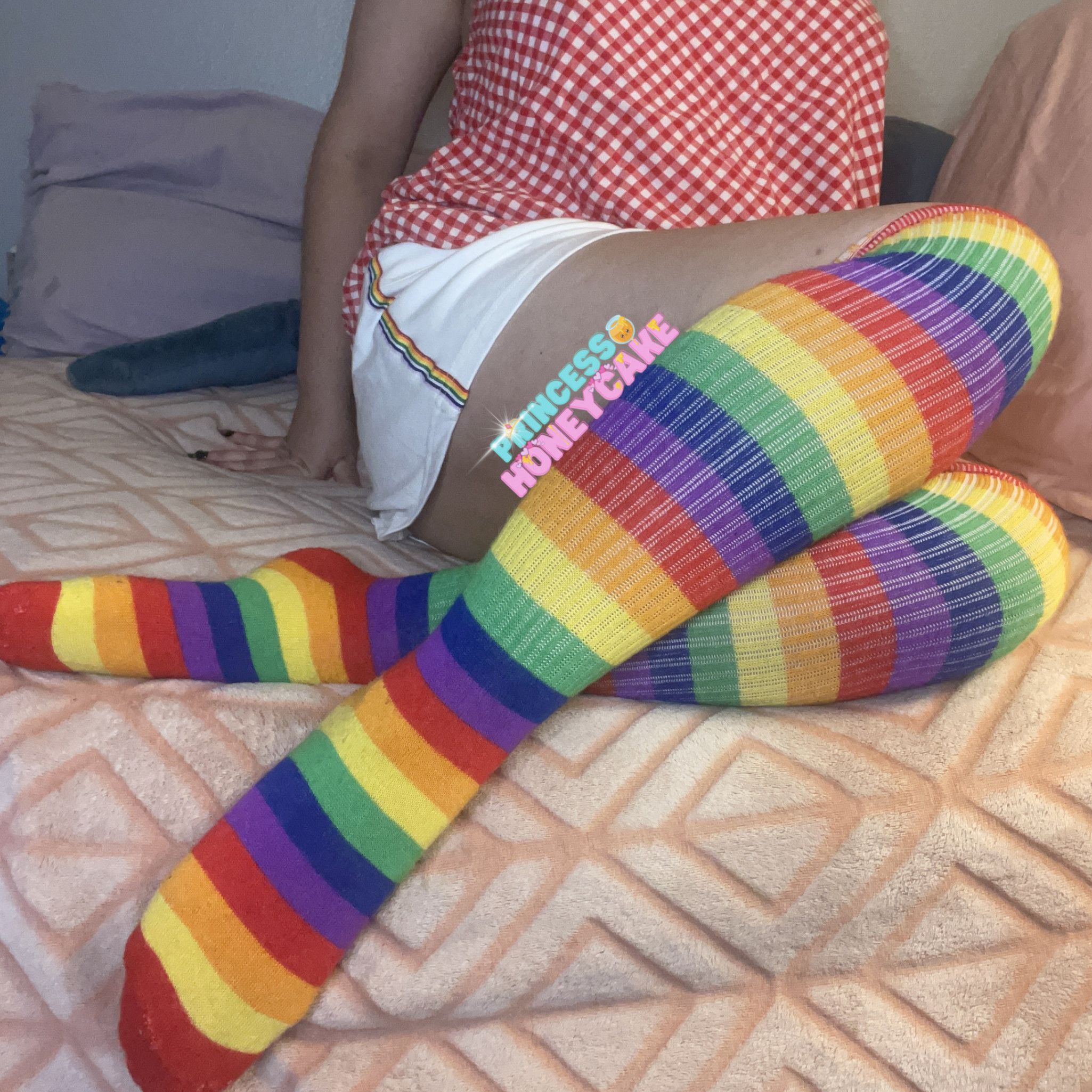 Knee High Rainbow Socks