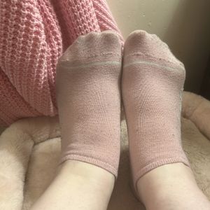 Worn Pink Adidas Socks