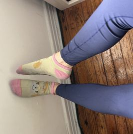 dirty blown out ankle socks