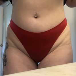 Red Silk Thong