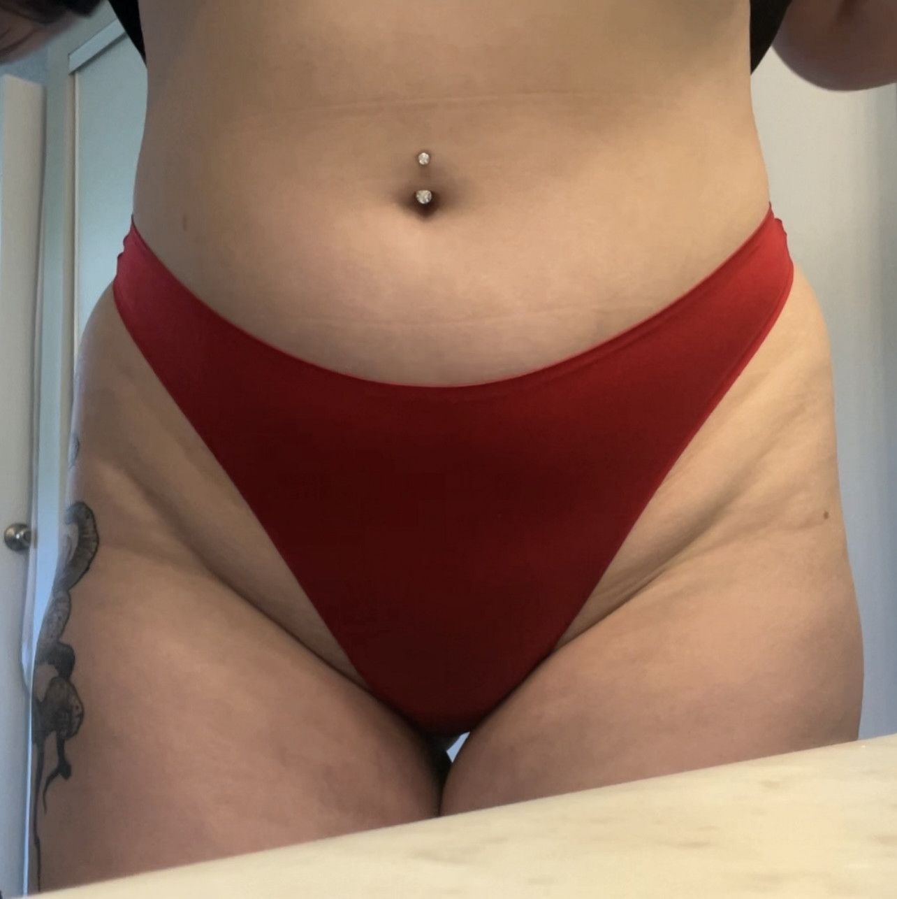 Red Silk Thong