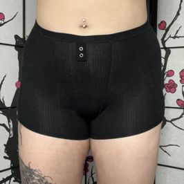 black Transparent Boy Shorts
