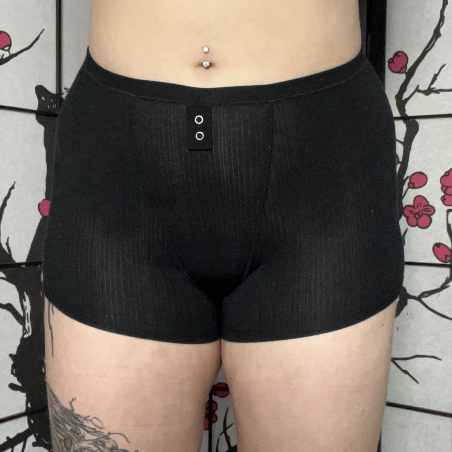 black Transparent Boy Shorts