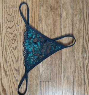 Black and Green Lace G String