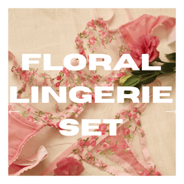 Floral lingerie set and custom video
