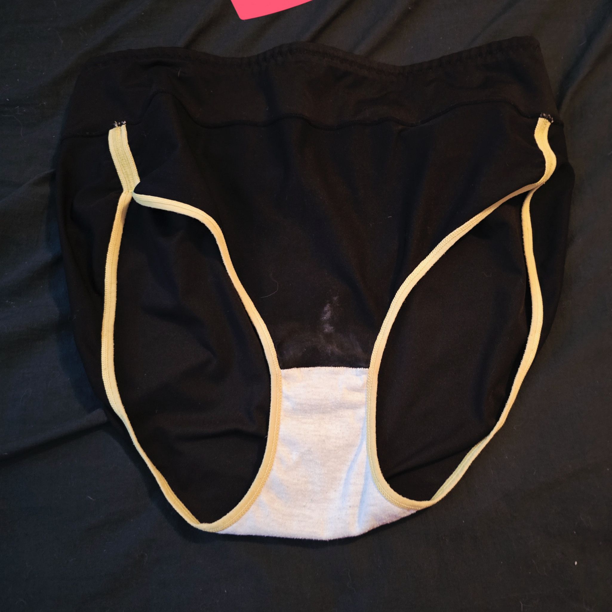 BBW Spandex and cotton black and yellow panties