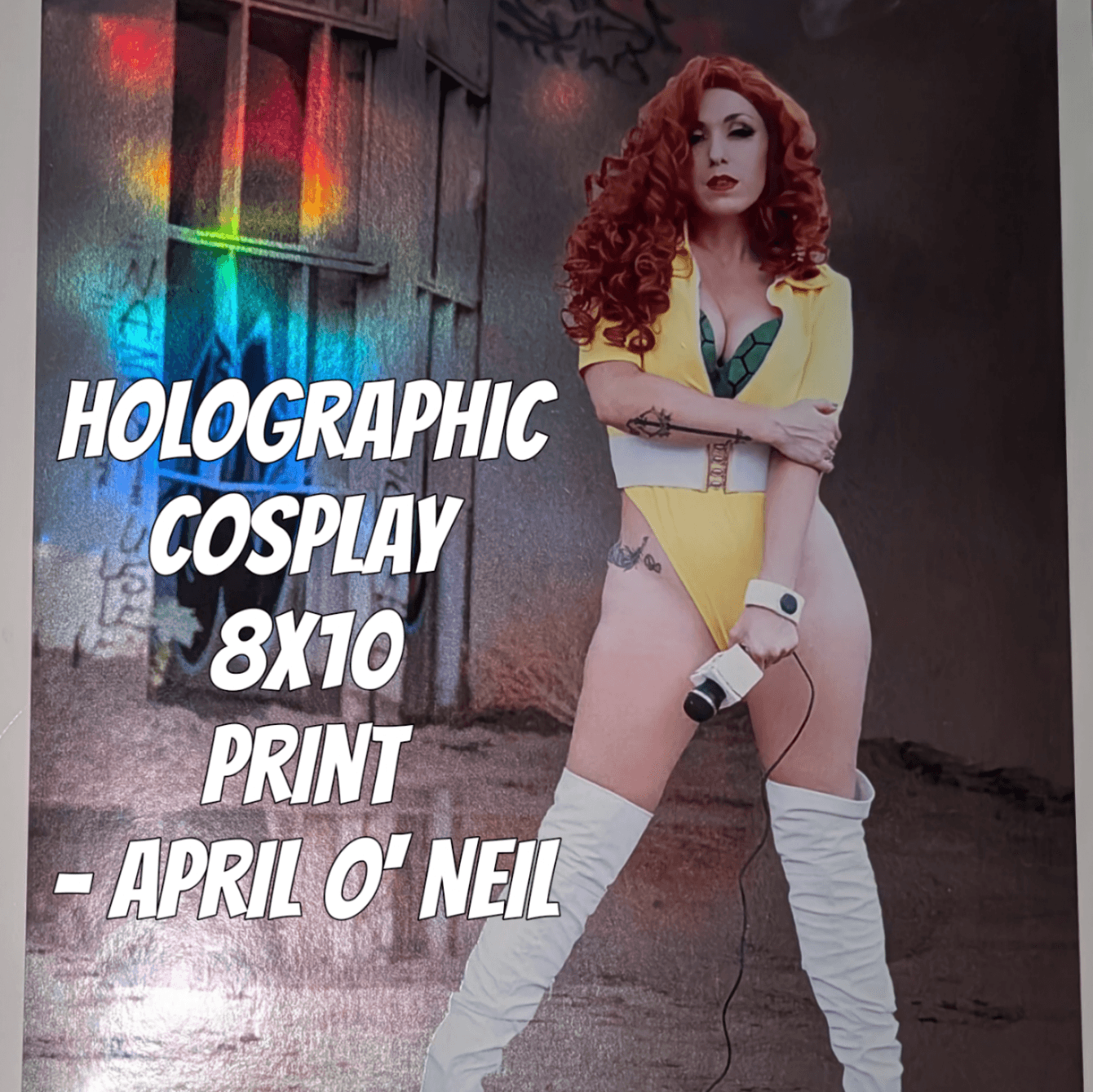 Holographic 8x10 Print April O Neil Cosplay