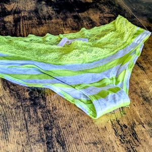 Used Wet Stained Striped Panties