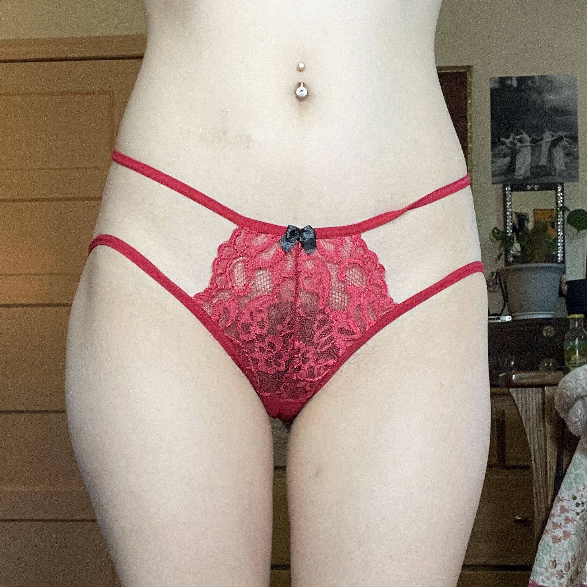 Red Double G String