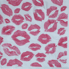 Napkin covered in kisses