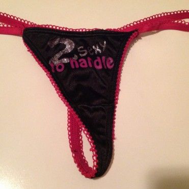 Pink n  Black thong