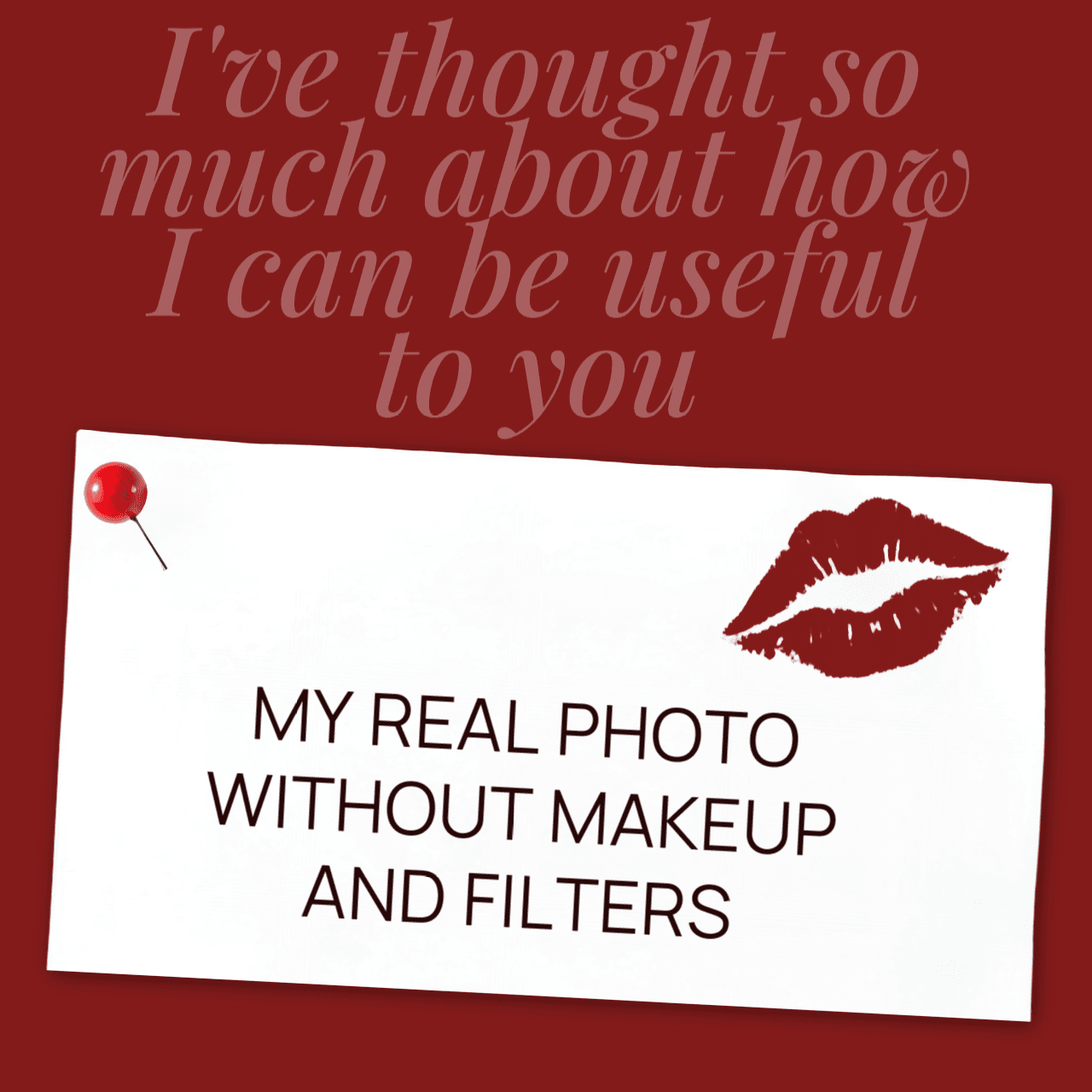 My real photo without makeup and filters