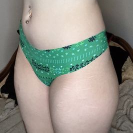 Green Winter Pattern No Seam Panty