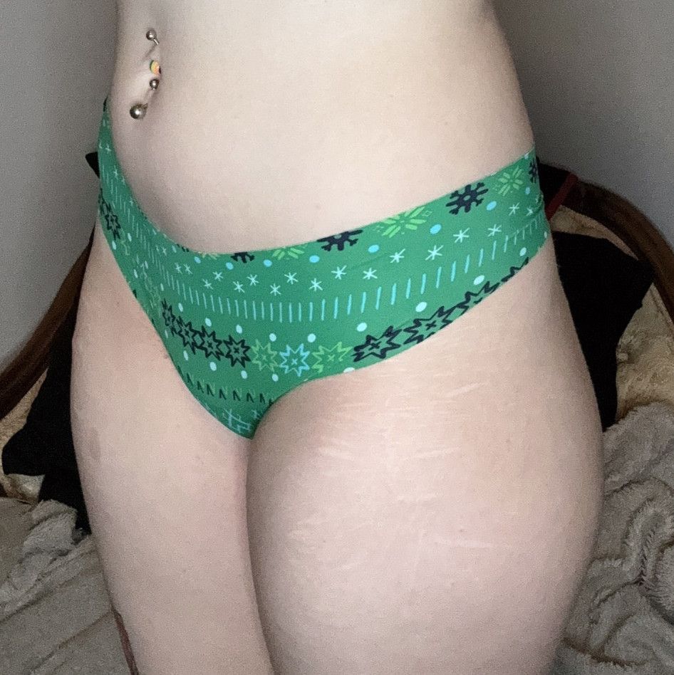 Green Winter Pattern No Seam Panty