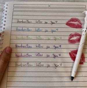 Handwritten love letter by me! Green ink